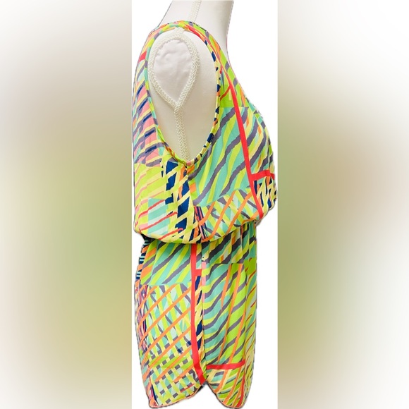 Blue Blush Multicolor‎ Abstract Romper Size S - Picture 3 of 7